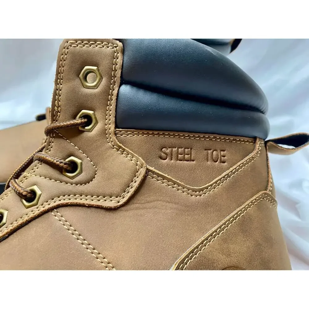 Nevados Men’s Brown Steel Toe Work Boots Size 12